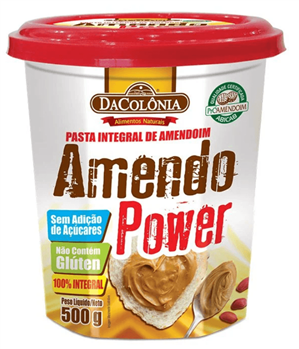 Pasta de Amendoim Integral Amendopower Dacolônia 500g