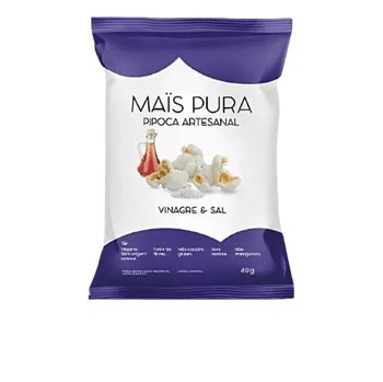 Pipoca Artesanal Vinagre e Sal Mais Pura 40g