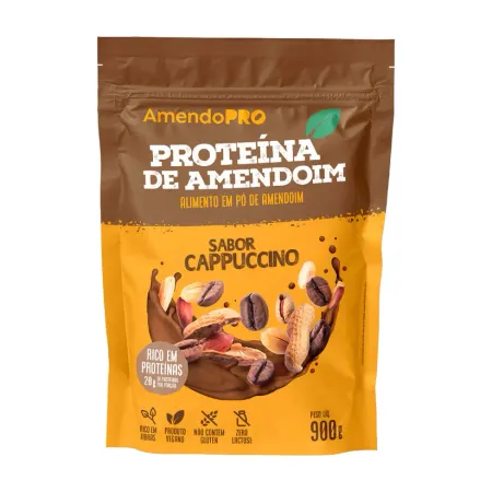 Proteína de Amendoim Sabor Cappuccino Amendopro 900g