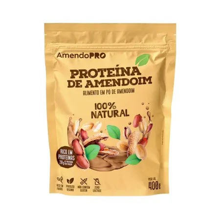 Proteina de Amendoim Sabor Paçoca com Stevia Amendopro 400g