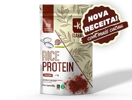 Proteina de Arroz Sabor Cacau Rakkau Rice 600g