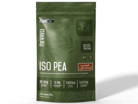 Proteína de Ervilha Sabor Caramelo e Flor de Sal Rakkau Iso Pea 907g