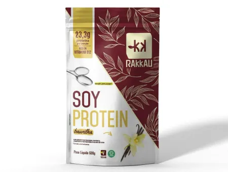 Proteina Isolada de Soja Sabor Baunilha Rakkau Soy 600g