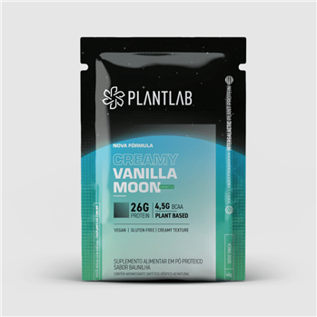 Proteína Vetegal Cremosa Vanilla Moon Sachê Plantlab 40g