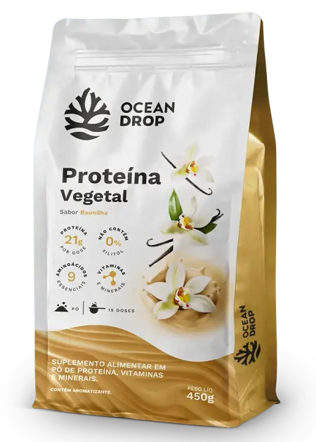Proteina Vegetal Sabor Baunilha Ocean Drop 450g