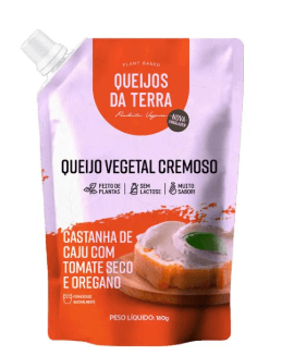 Queijo Cremoso de Castanha de Caju com Tomate Seco Queijos Da Terra 180g refrig.