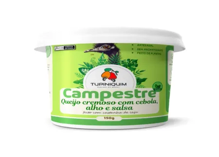 Queijo Cremoso Vegetal Queijo com Cebola, Alho e Salsa Campestre Tupiniquim 150g refrig.