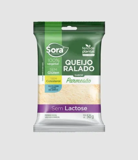 Queijo Ralado Vegetal Sabor Parmesão Sora 50g