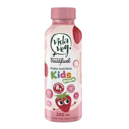 Shake de Aveia Morango Kids Vida Veg 250g refrig.