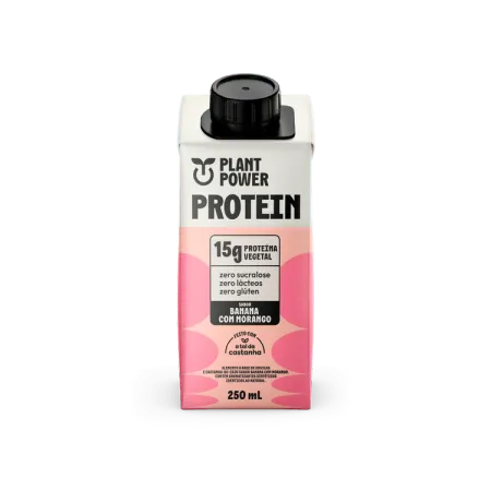 Shake Protein Banana com Morango Plant Power 250ml