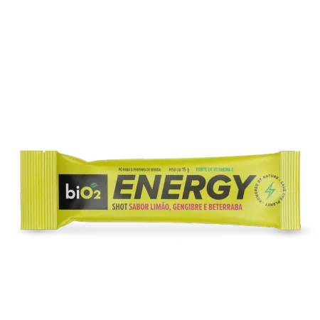 Shot Energy Limão, Gengibre e Beterraba Bio2 15g