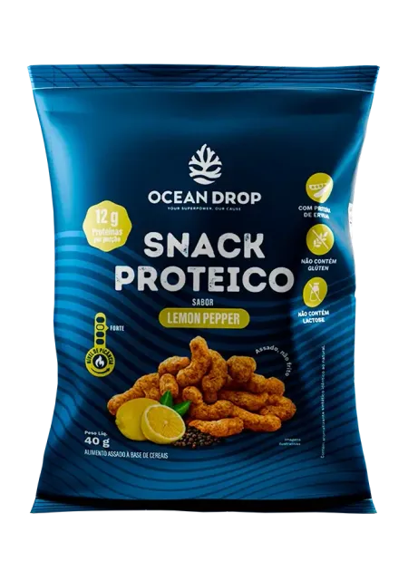 Snack Proteico Sabor Lemon Pepper Ocean Drop 40g
