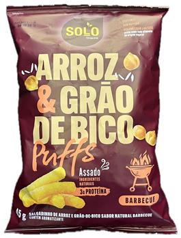 Snack Puffs Arroz e Grao de Bico Sabor Barbecue Solo 45g