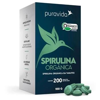 Spirulina Orgânica Em Tabletes De 500mg Puravida 100g