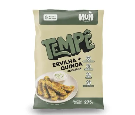 Tempê de Ervilha e Quinoa Vermelha Mun Alimentos 275g refrig.
