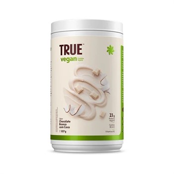 Proteína Isolada de Ervilha e Arroz Chocolate Branco com Coco True Vegan 837g
