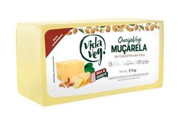 Queijo Mussarela de Castanha de Caju Vida Veg 2Kg refrig.