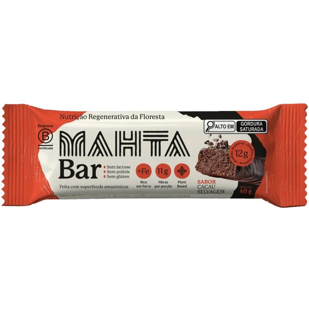 Barra de Proteína Cacau Selvagem Mahta 40g
