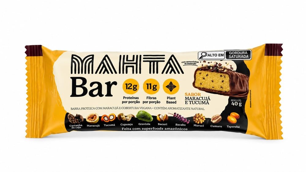 Barra de Proteína Maracujá e Tucumã Mahta 40g