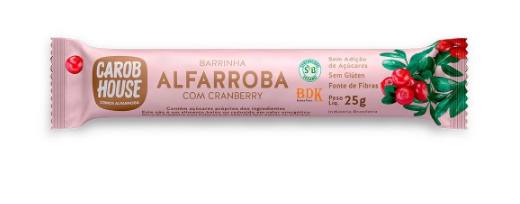 Barrinha de Alfarroba com Cranberry Carob House 25g