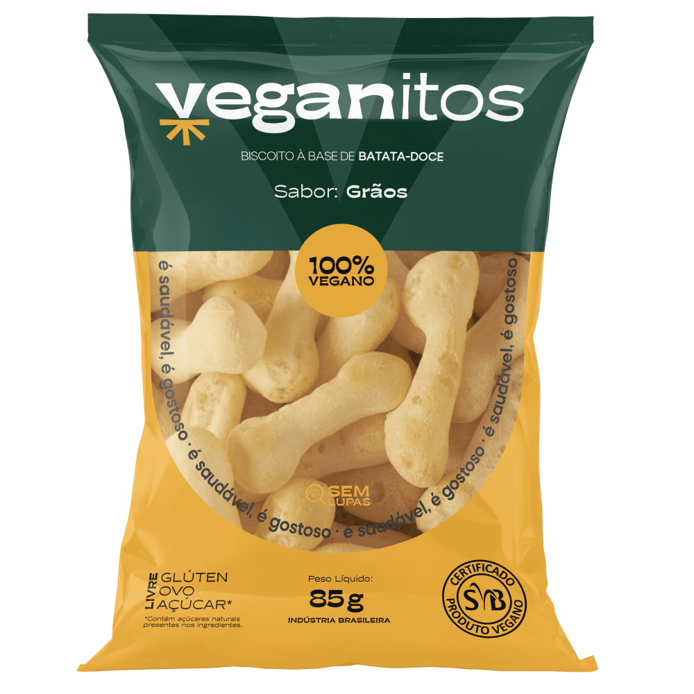 Biscoito Polvilho Graos Veganitos 85g