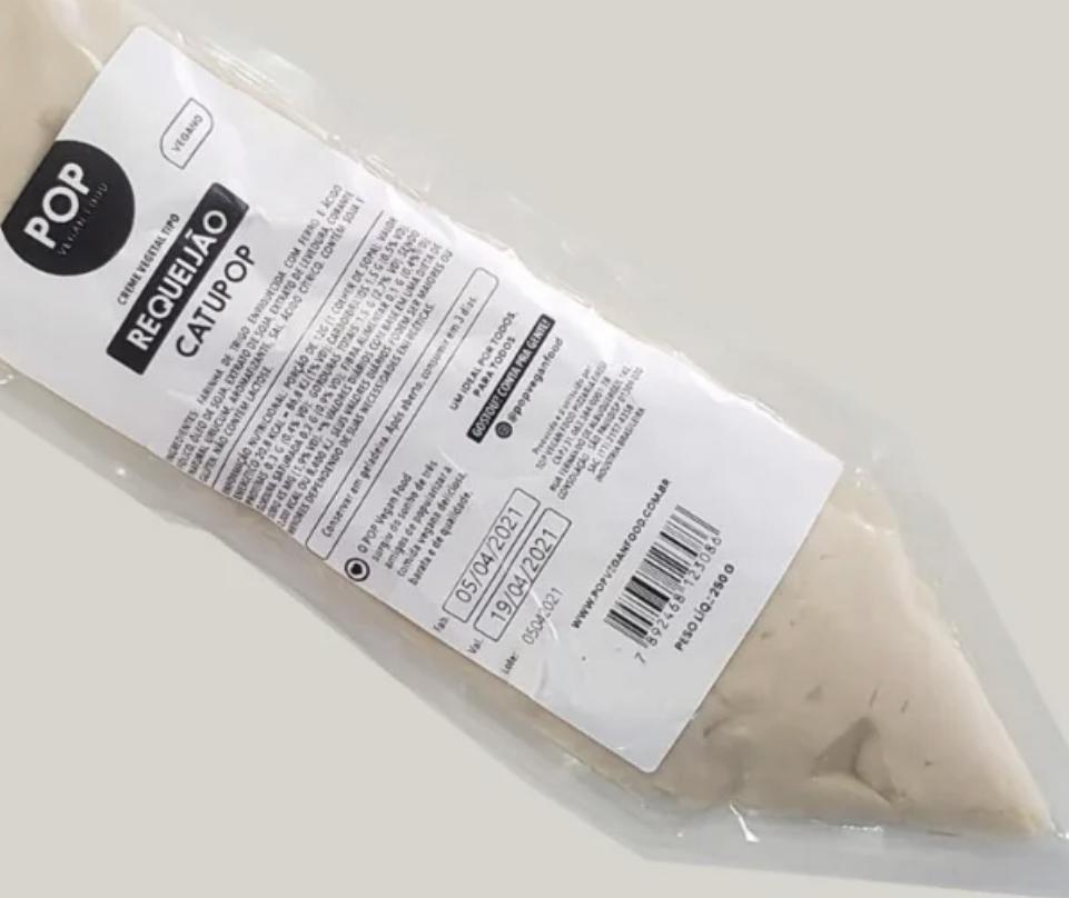 Requeijao Vegetal Catupop Bisnaga Pop Vegan 250G refrig