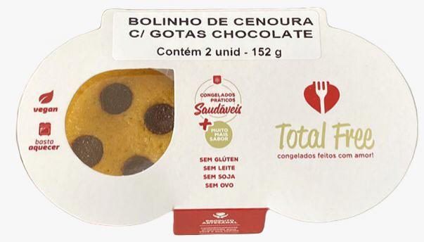 Bolinho De Cenoura Com Gotas De Chocolate Total Free 152g refrig.