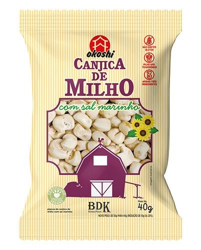 Canjica de Milho Salgada com Sal Marinho Okoshi 40g