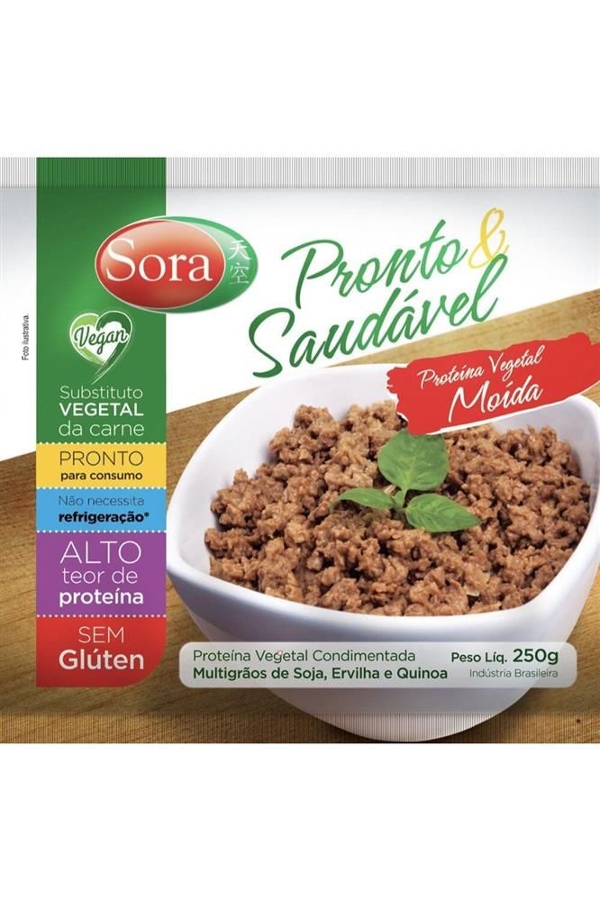 Carne Moida Vegetal Pronta E Saudável Sora 250g