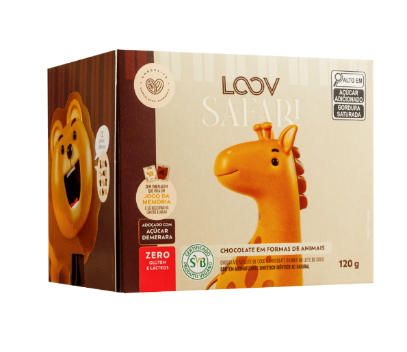 Chocolate Em Formas De Animais Safari Loov 120g refrig.