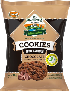 Cookies Vegano Chocolate Com Gotas Da Fazenda 100g :