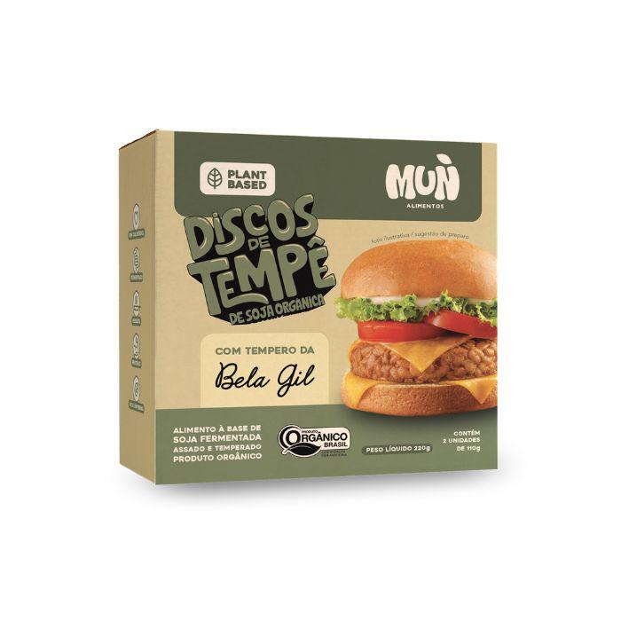 Discos de Tempê de Soja Temperado Mun Alimentos 220g refrig.
