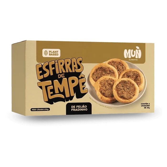 Esfirra de Tempê com Feijão Fradinho e Arroz Negro Mun Alimentos 270g refrig.