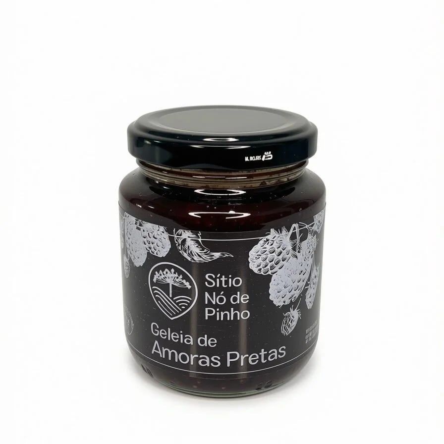 Geleia de Amoras Pretas Orgânica Sitio Nó de Pinho 230g