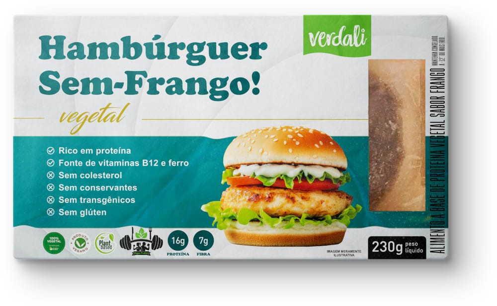 Hamburguer de Frango Vegetal Verdali 230g refrig.