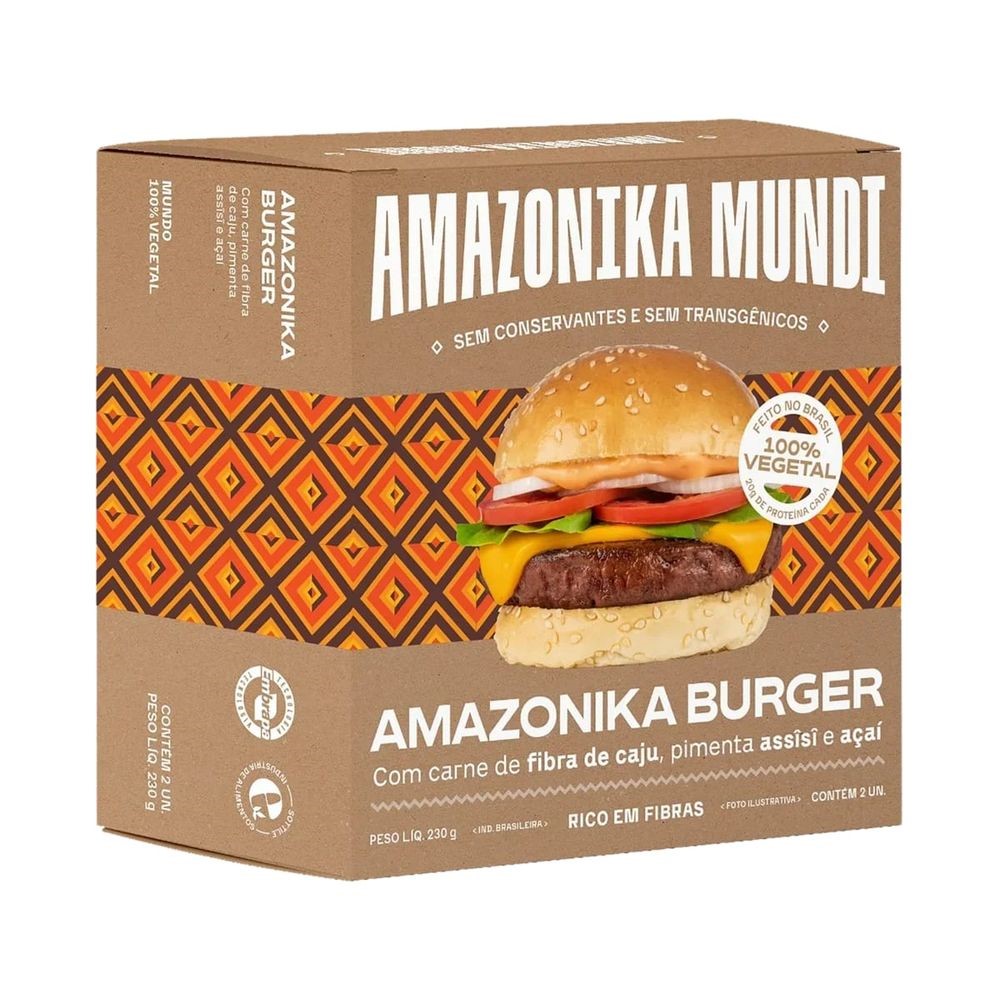 Hamburguer Vegetal Amazonika Burger 230g refrig.