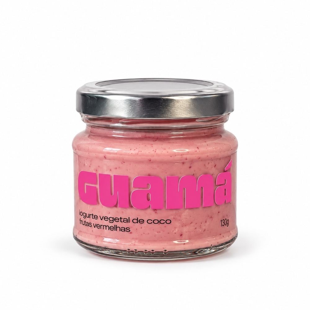 Iogurte Vegetal de Coco Sabor Frutas Vermelhas Guamá 130g refrig.