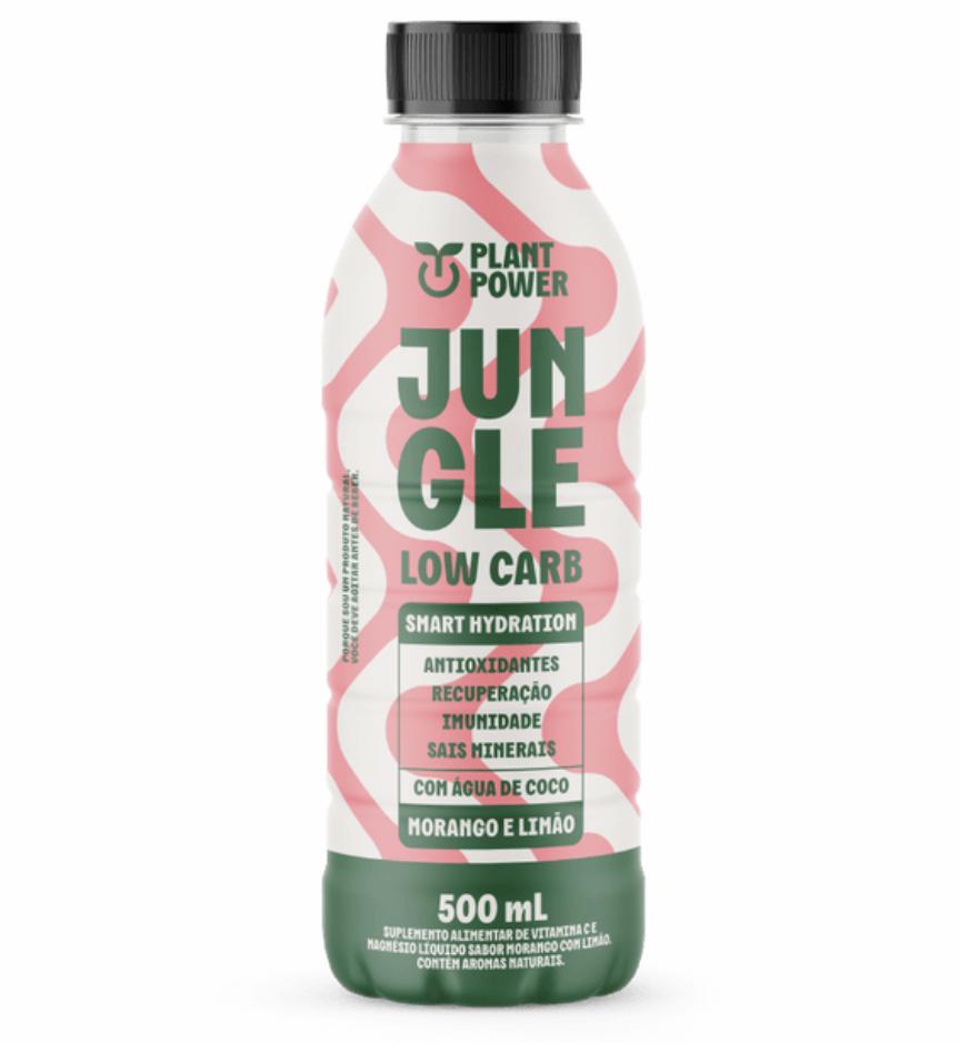 Jungle Isotônico Natural Low Carb Sabor Morango e Limão 500ml