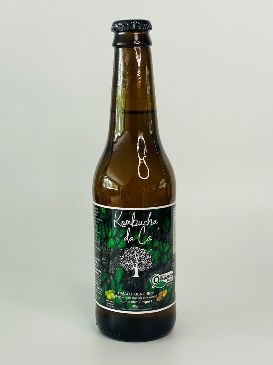 Kombucha Orgânica Limão e Gengibre Kombucha da Cá 365ml refrig.