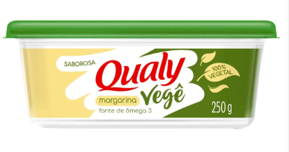 Margarina 100% Vegetal Qualy 250g refrig.