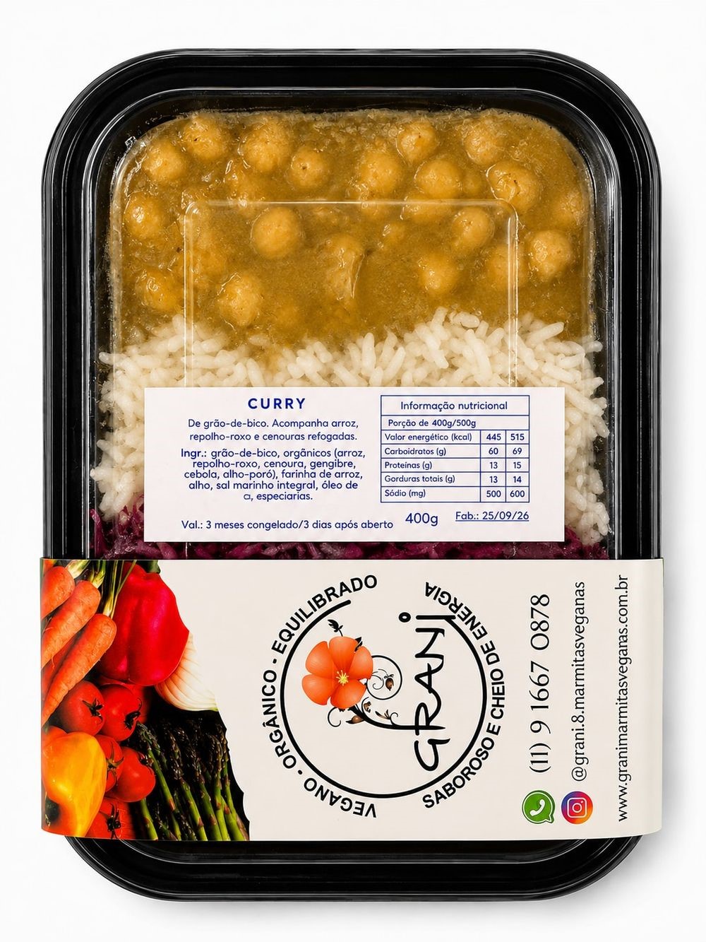 Marmita Vegana Curry Grani 400g refrig.