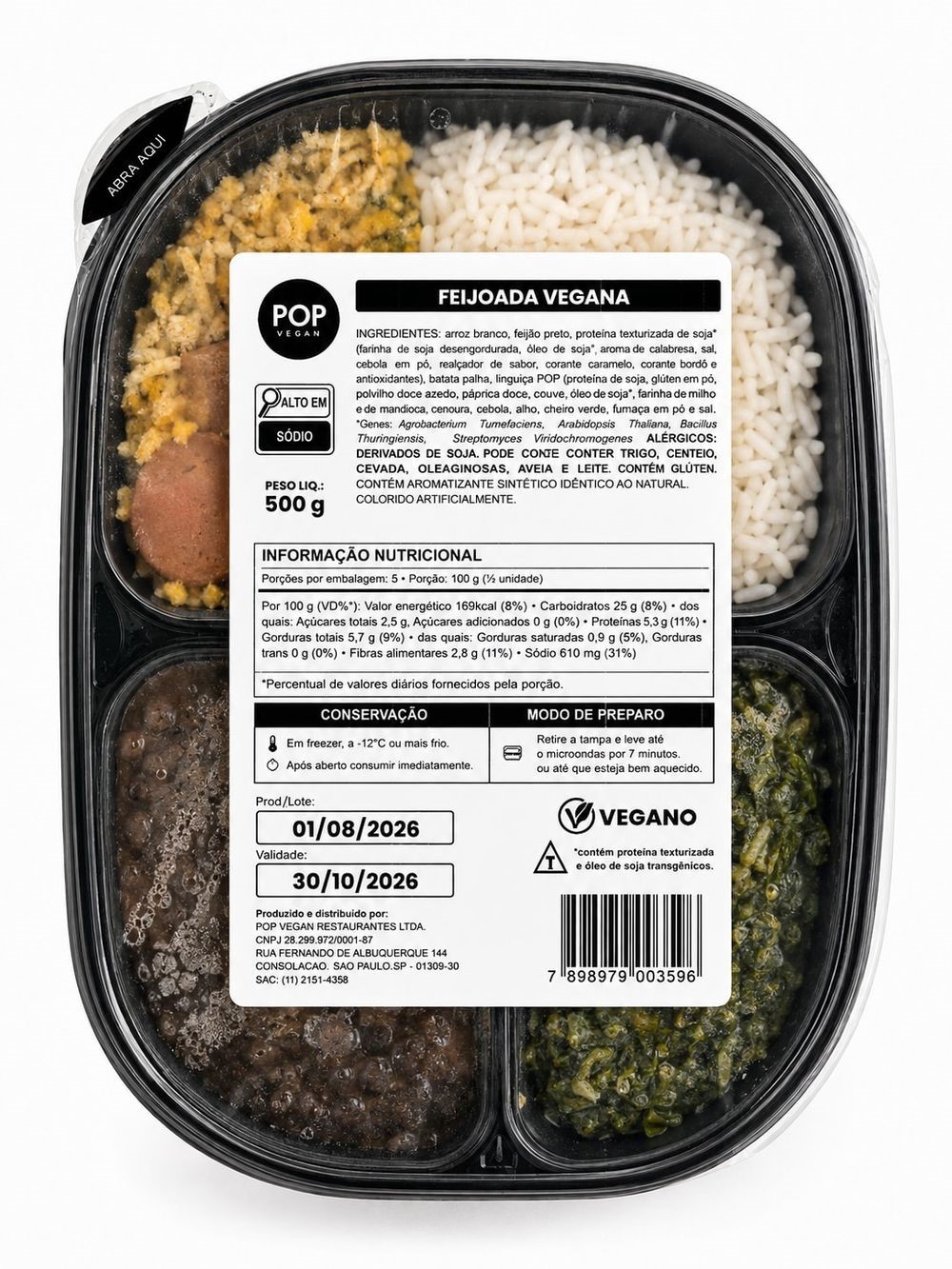 Marmita Vegana Feijoada Pop 500g
