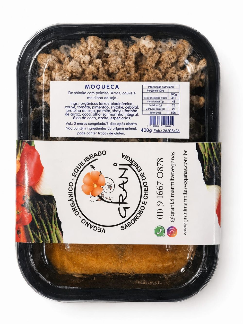 Marmita Vegana Moqueca Grani 400g refrig.