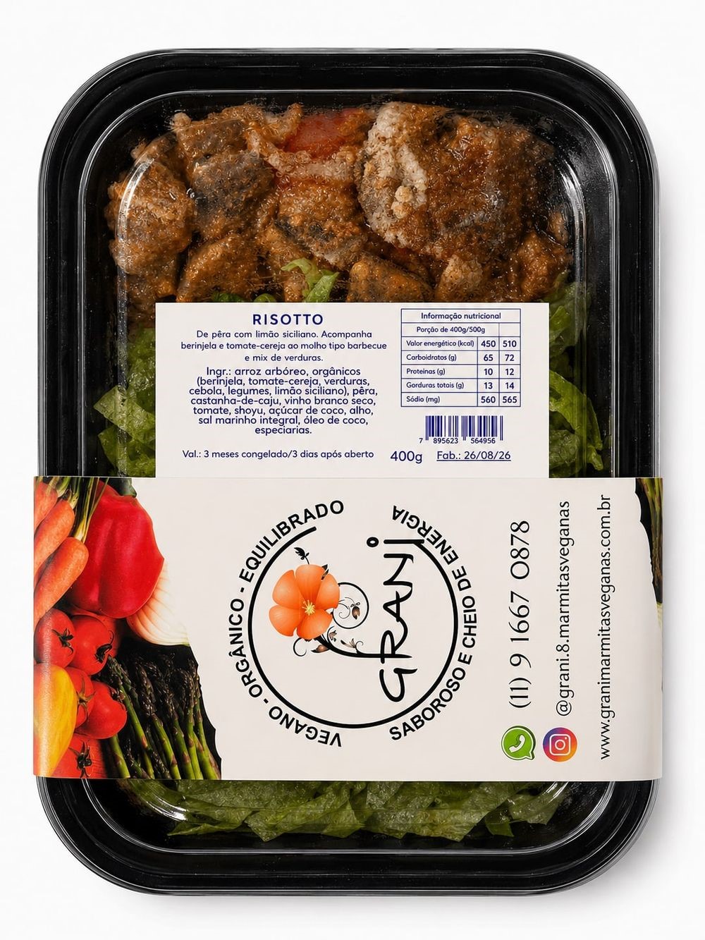 Marmita Vegana Risotto Grani 400g refrig.