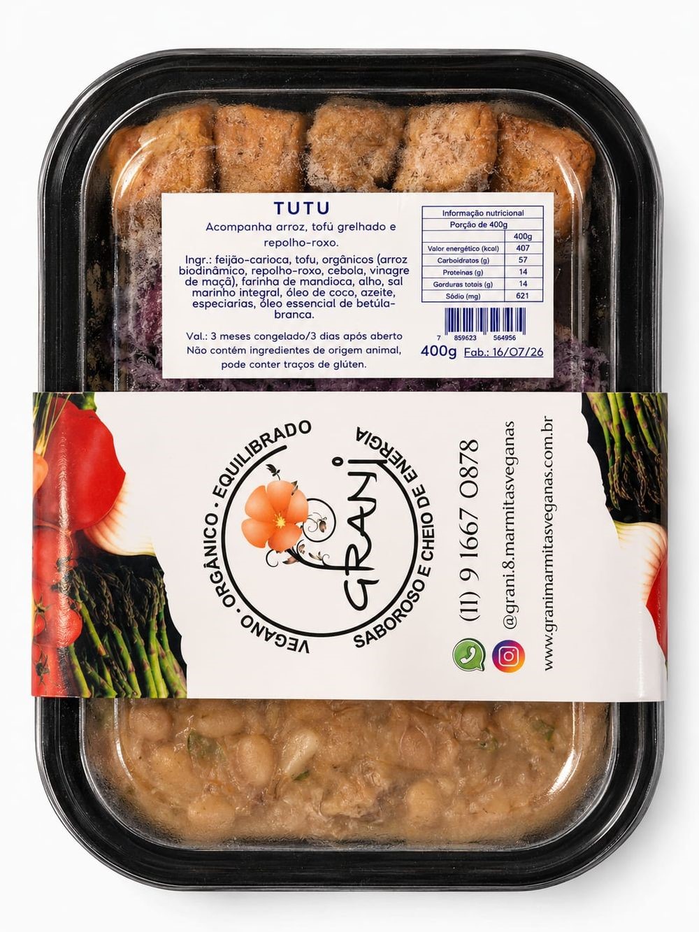 Marmita Vegana Tutu Grani 400g refrig.