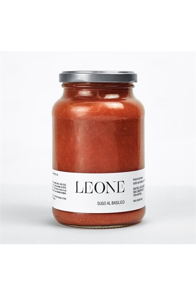 Molho De Tomate Artesanal Com Manjericão Leone 550g