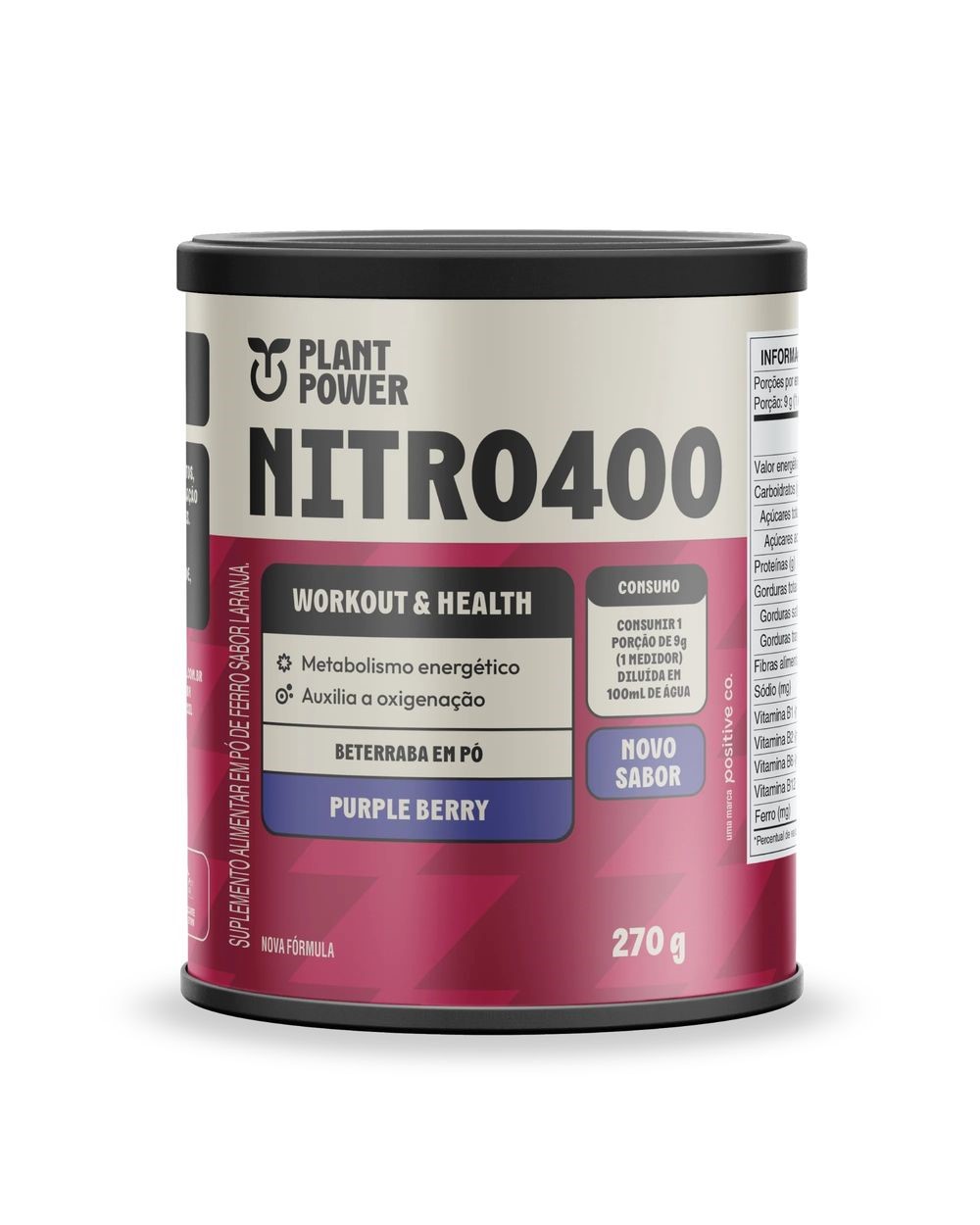 Nitro 400 Beterraba e Açaí Plant Power 270g