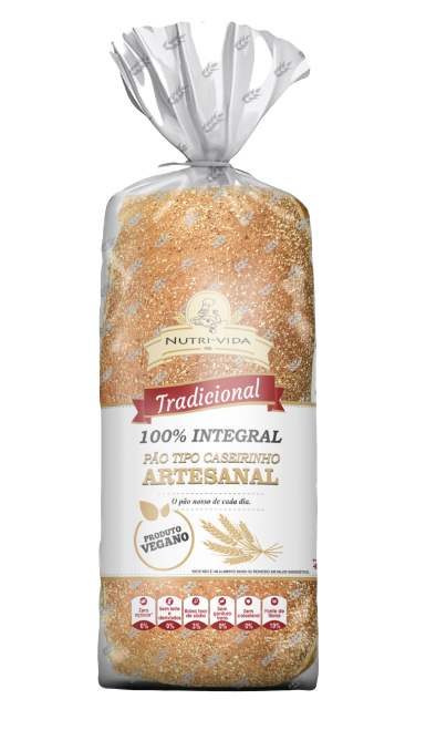 Pao Caseirinho Tradicional Integral Nutrivida 400g