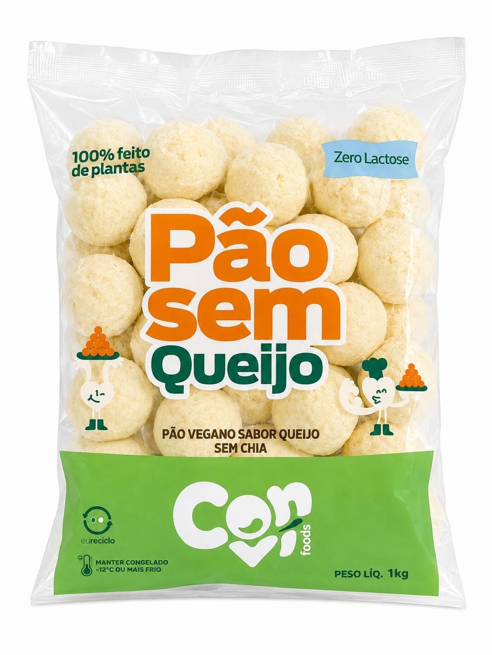 Pão De Queijo Vegano Convi 1Kg refrig.