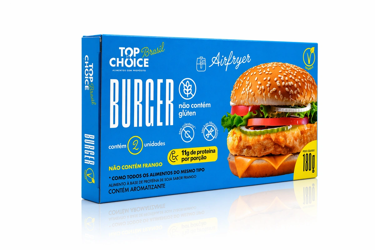 Burger Vegetal Sabor Frango Top Choice 180g refrig.